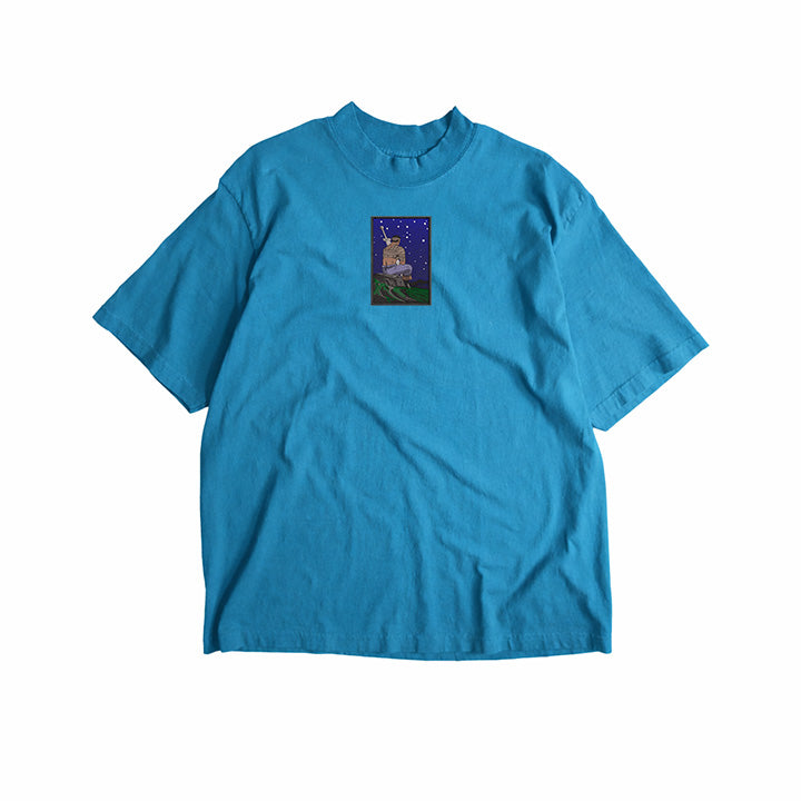 Anime Dark Swordsman Starry Night Embroidered T-Shirt – Premium Anime Embroidery Streetwear India