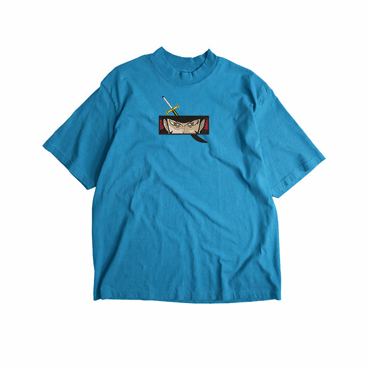 Anime Hawk Eyes Embroidered T-Shirt – Premium Swordsman Embroidery T Shirts