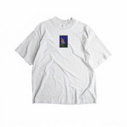 Anime Dark Swordsman Starry Night Embroidered T-Shirt – Premium Anime Embroidery Streetwear India