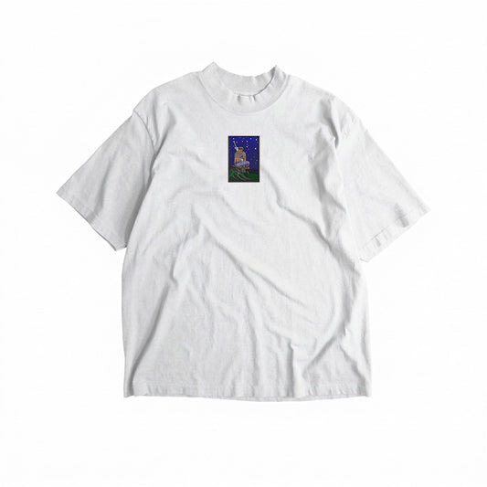 Anime Dark Swordsman Starry Night Embroidered T-Shirt – Premium Anime Embroidery Streetwear India