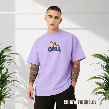 Snoopy Peanuts with Chill Embroidered T Shirt