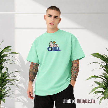 Snoopy Peanuts with Chill Embroidered T Shirt