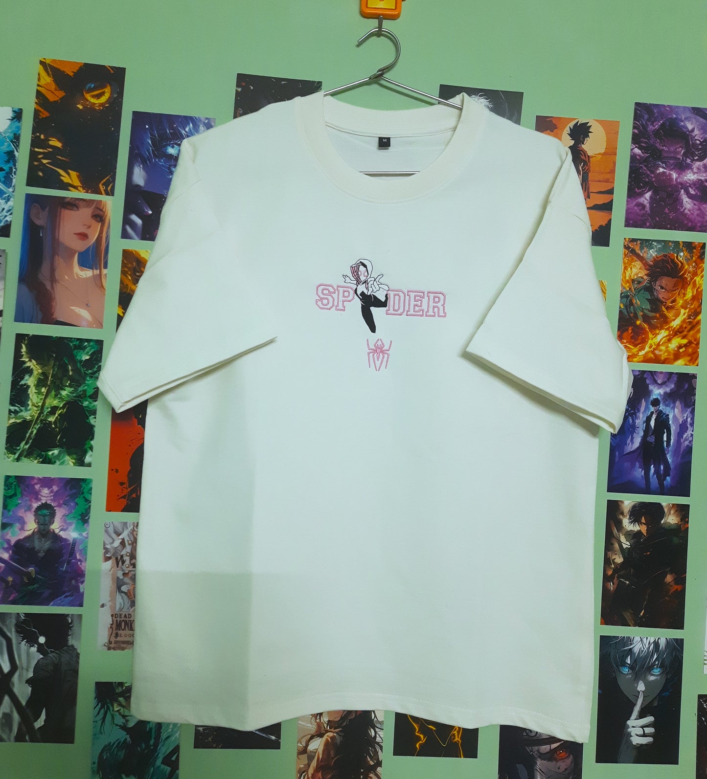 Marvel Spider-Gwen Embroidered T-Shirt for Girls | Premium Oversized Cotton Tee