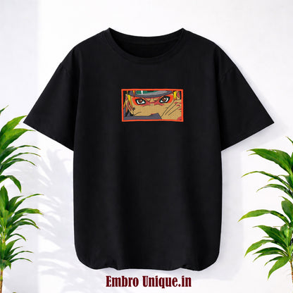 Naruto Embroidered Oversized T-Shirt for Men | Premium Anime Tee India