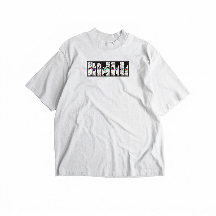 Hashira Eyes Premium Anime Eyes Embroidered T-Shirt – Anime Warrior Eyes Design Embroidered T Shirt