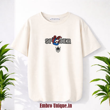 Spider-Man & Spider-Gwen Embroidered Couple T-Shirts | Premium Cotton Marvel Tee