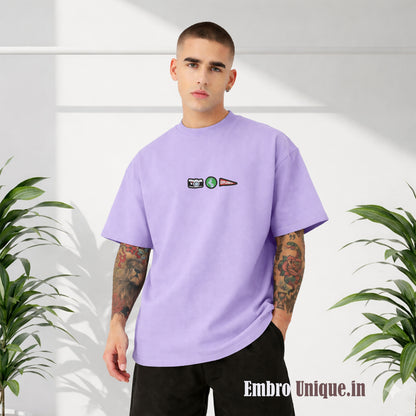 Vacation & Travel Essentials Icons Embroidery T Shirt