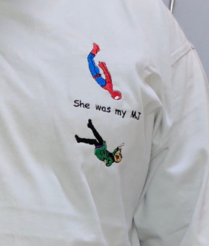 She Was My MJ Embroidery T-Shirt | Heavy GSM Oversized Tee